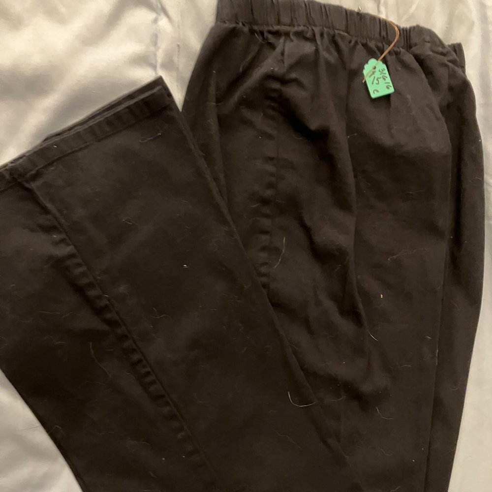 316 Black elastic stretch canvas pants